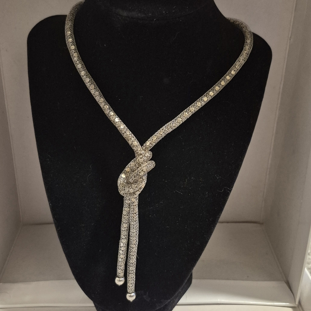 Silver And Gold Meah Knot Necklace